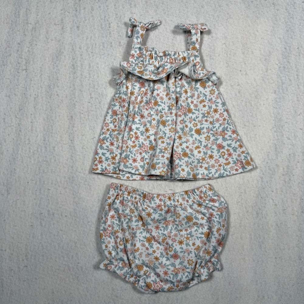 Nicole Miller New York Baby Girls 18M Floral Top and Bloomers 2PC Set
